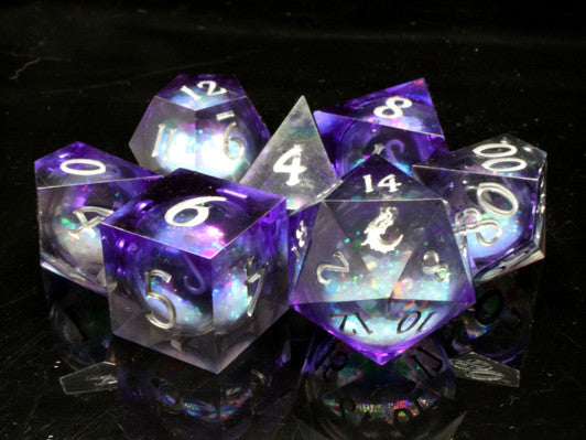 Old School Dice: Sharp Edge Liquid Infused Dice