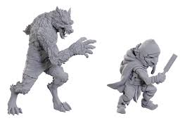 Critical Role Unpainted Miniature: Chetney & Werewolf