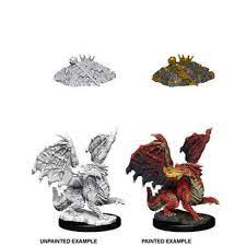 Dungeons & Dragons Nolzur`s Marvelous Unpainted Miniatures: W13 Red Dragon Wyrmling & Treasure