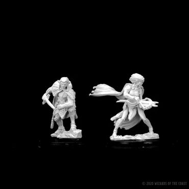Dungeons & Dragons Nolzur`s Marvelous Unpainted Miniatures: W12 Drow Mage & Drow Priestess