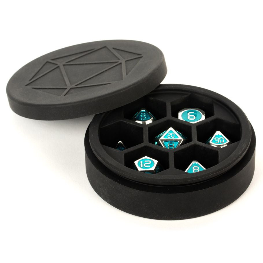 Dice Case: Silicone Round Black