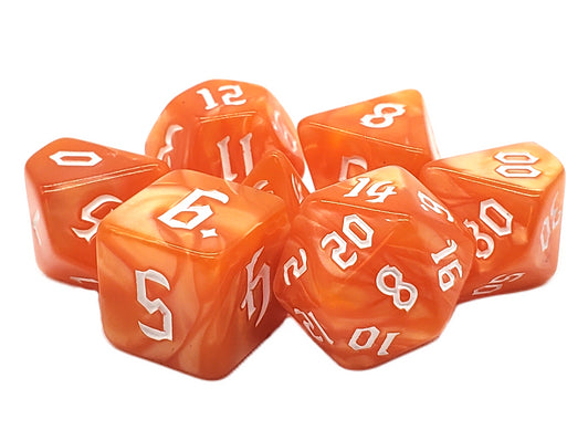 Old School Dice: Pearl Drop Dice