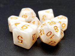 Old School Dice: Pearl Drop Dice