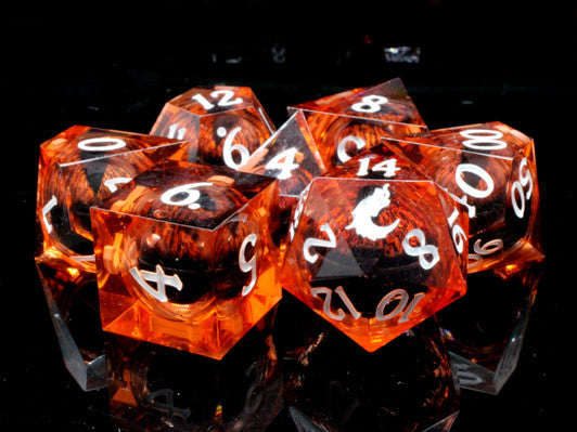 Old School Dice: Sharp Edge Liquid Infused Dice