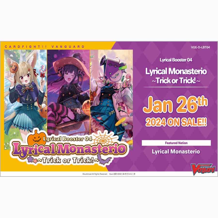 CARDFIGHT!! VANGUARD OVERDRESS: LYRICAL BOOSTER: LYRICAL MONASTERIO TRICK OR TRICK! Booster Box