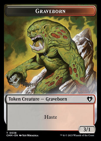 Zombie (0019) // Graveborn Double-Sided Token [Commander Masters Tokens]