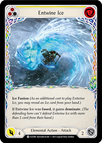 Entwine Ice (Yellow) [ELE098] (Tales of Aria)  1st Edition Rainbow Foil