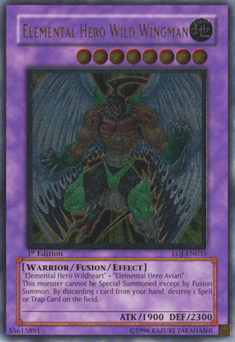 Elemental Hero Wild Wingman [EOJ-EN035] Ultimate Rare