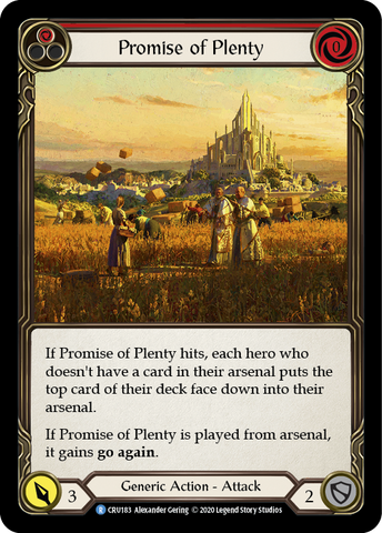 Promise of Plenty (Red) [CRU183] (Crucible of War)  1st Edition Rainbow Foil