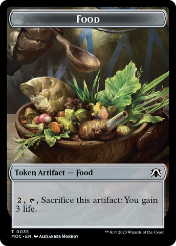 Food // Replicated Ring Double-Sided Token [March of the Machine Commander Tokens]