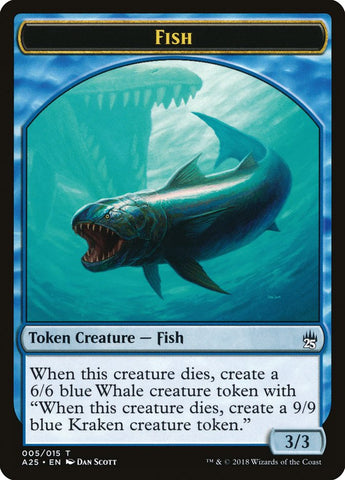Fish // Kraken Double-sided Token [Masters 25 Tokens]