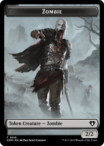 Zombie (0019) // Dwarf Berserker Double-Sided Token [Commander Masters Tokens]