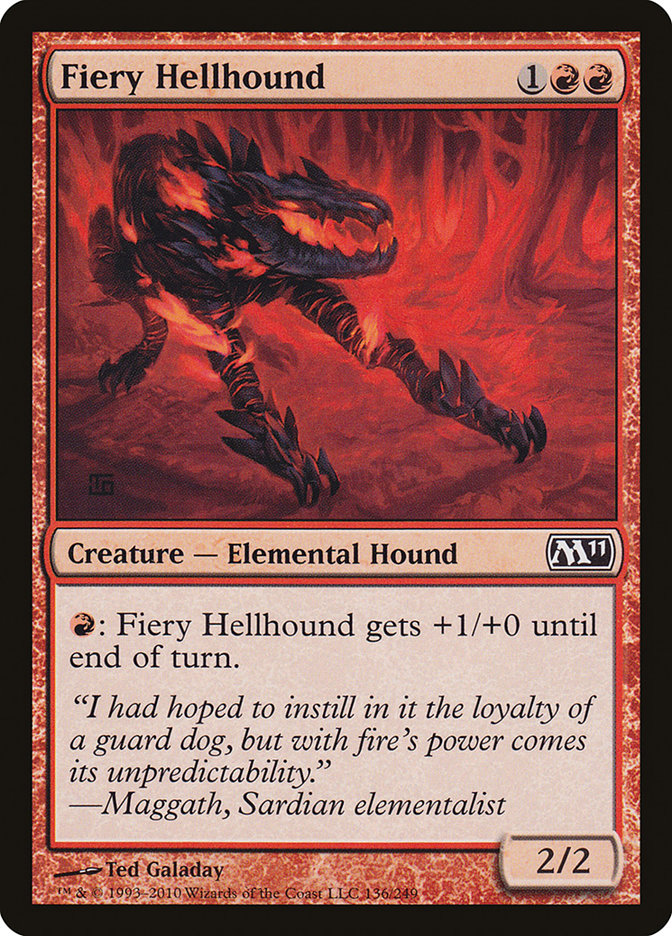 Fiery Hellhound [Magic 2011]