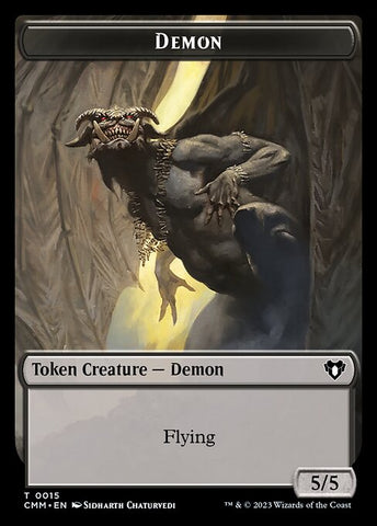 Treasure // Demon Double-Sided Token [Commander Masters Tokens]