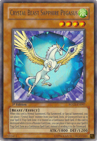 Crystal Beast Sapphire Pegasus [FOTB-EN007] Ultra Rare