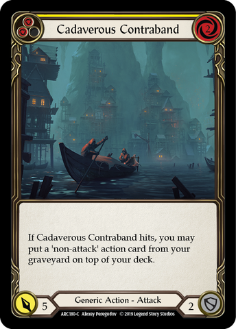 Cadaverous Contraband (Yellow) [ARC180-C] (Arcane Rising)  1st Edition Rainbow Foil