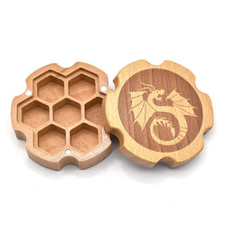 Hexagon Wooden Dice Box