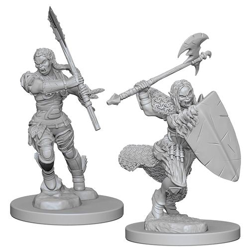 Pathfinder Deep Cuts Unpainted Miniatures: W1 Half-Orc Female Barbarian