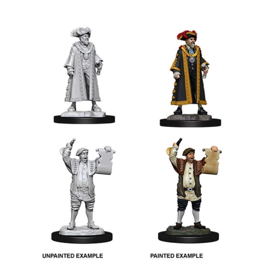 WizKids Deep Cuts Unpainted Miniatures: W10 Mayor & Town Crier