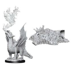 Dungeons & Dragons Nolzur`s Marvelous Unpainted Miniatures: W11 Gold Dragon Wyrmling & Small Treasure Pile