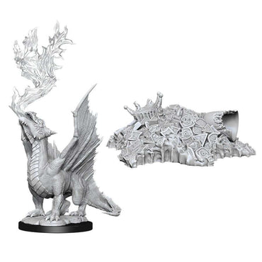 Dungeons & Dragons Nolzur`s Marvelous Unpainted Miniatures: W11 Gold Dragon Wyrmling & Small Treasure Pile