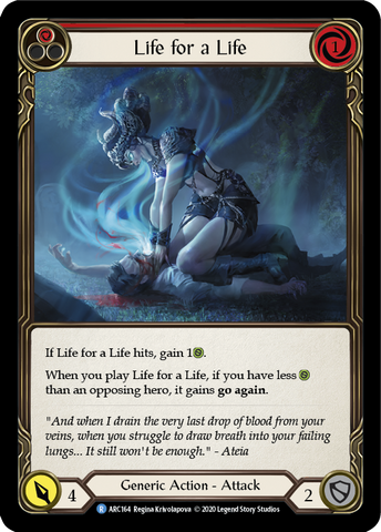 Life for a Life (Red) [U-ARC164] (Arcane Rising Unlimited)  Unlimited Rainbow Foil