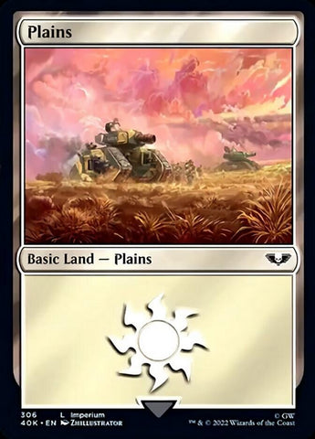 Plains (306) (Surge Foil) [Universes Beyond: Warhammer 40,000]