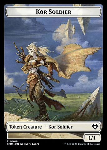 Treasure // Kor Soldier Double-Sided Token [Commander Masters Tokens]