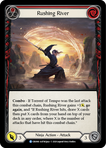 Rushing River (Red) [CRU060] (Crucible of War)  1st Edition Rainbow Foil
