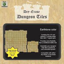 Dry Erase Dungeon Tiles - Combo Pack 5-10" 16-5"