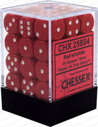 Chessex Opaque: 12mm D6 Dice Block