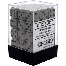 Chessex Opaque: 12mm D6 Dice Block