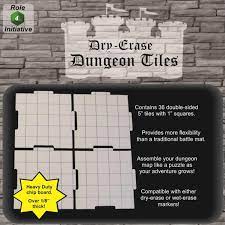 Dry Erase Dungeon Tiles - Pack of 36 5" square tiles