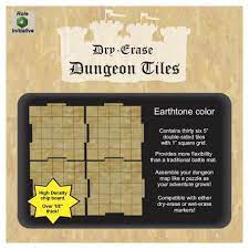 Dry Erase Dungeon Tiles - Pack of 36 5" square tiles