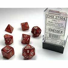 Chessex Glitter: Polyhedral 7 Dice Set