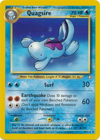 pokemon card quagsire Quagsire (45/111) [Neo Genesis Unlimited]