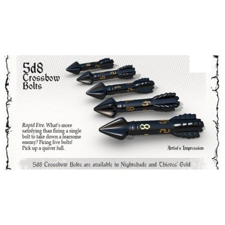 Polyhero Dice 5d8 Bolt Set