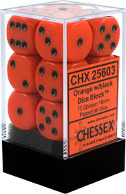 Chessex Opaque: 16mm D6 Dice Block