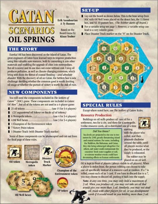 CATAN Scenarios – Oil Springs