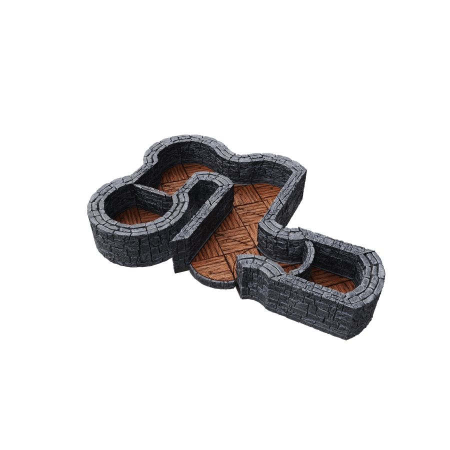 Warlock Tiles: Dungeon Tiles 1" Angles and Curves Expansion