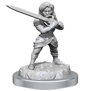Dungeons & Dragons Critical Role Unpainted Miniatures: W3 Female Hunan Wizard and Female Halfling Holy Warrior
