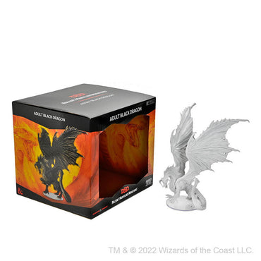 Dungeons And Dragons Miniatures: Icons of the Realms: Adult Black Dragon -Unpainted