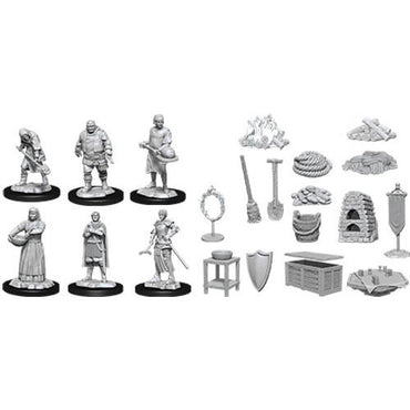 Deep Cuts Unpainted Miniatures: W12 Castle: Kingdom Retainers